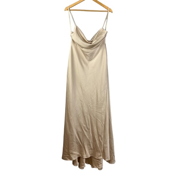 Fame and Partners NWT Rosabel Champagne Strap Dress | Size 10 - Picture 4 of 9